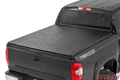 Rough Country Soft Tri-Fold Bed Cover 5'7" Bed w/Cargo Management System Toyota Tundra 2WD 4WD 2007-2024 - 41714551