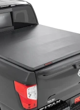 Rough Country Soft Tri-Fold Bed Cover for Nissan Titan 5'7" Bed 2017-2024, Matte Black                                     - 41816550A - Image 6