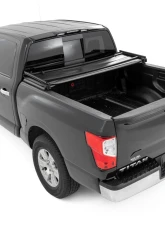 Rough Country Soft Tri-Fold Bed Cover for Nissan Titan 5'7" Bed 2017-2024, Matte Black                                     - 41816550A - Image 4
