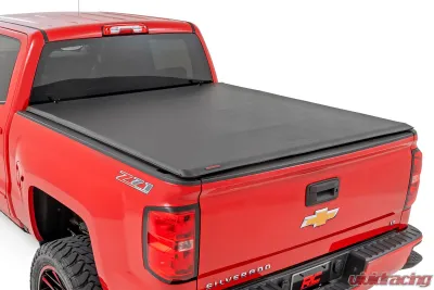Rough Country Soft Roll Up Bed Cover 6'7" Bed Chevrolet Silverado 1500 GMC Sierra 1500 2WD 4WD 2014-2018 - 42214650