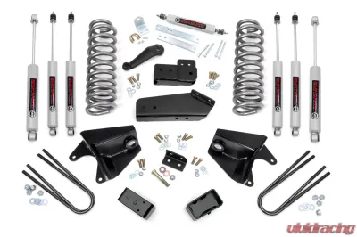 Rough Country 4 Inch Lift Kit Quad Front Shocks Rear Blocks - 465B33
