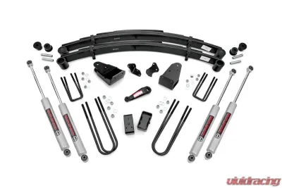 Rough Country 4 Inch Lift Kit for 1987-1997 Ford F-250 - Suspension Upgrade with N3 Shocks - 490-87UP30