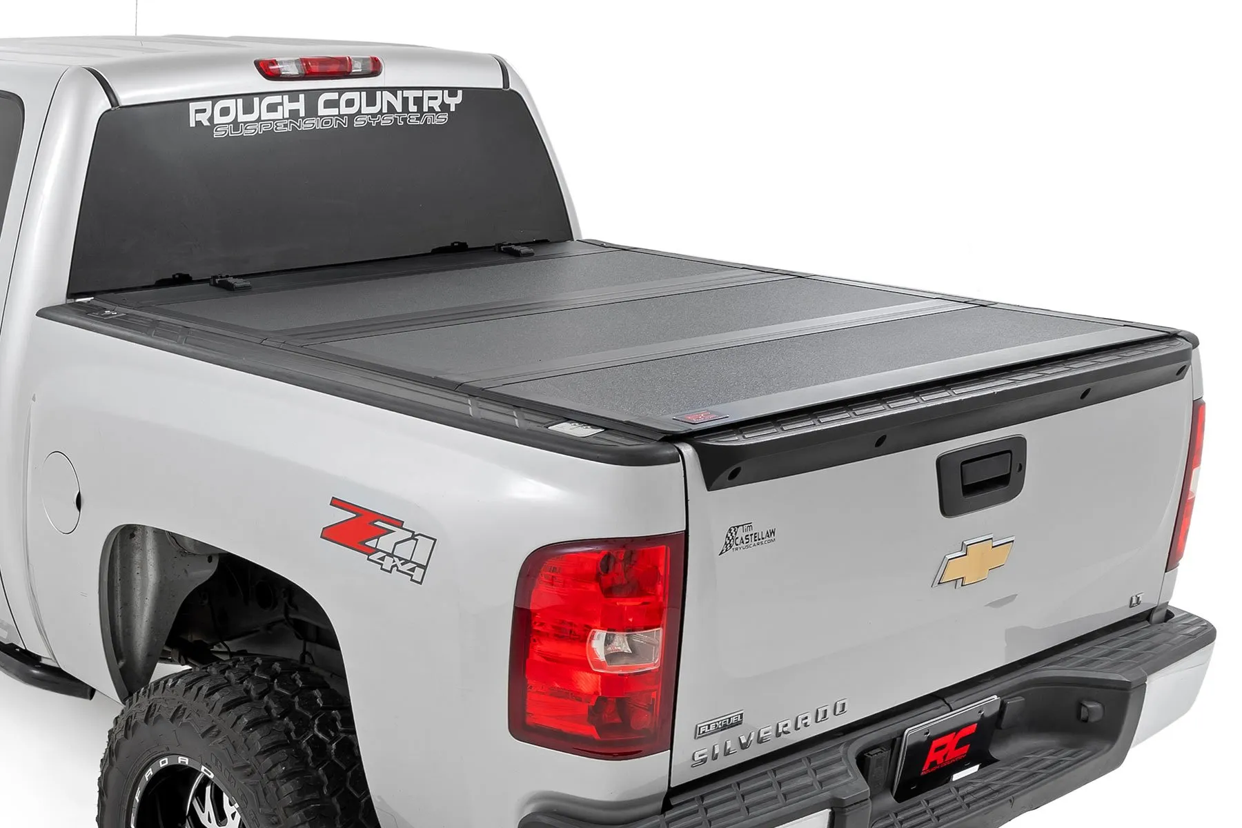 Rough Country Hard Tri-Fold Flip Up Bed Cover 5'9" Bed Chevy | GMC 1500 07-13 - 49113551