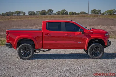 Rough Country Hard Tri-Fold Flip Up Bed Cover 5'10" Short Bed Chevrolet Silverado 1500 GMC Sierra 1500 2019-2024 - 49120580