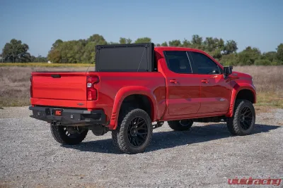 Rough Country Hard Tri-Fold Flip Up Bed Cover 5'10" Short Bed Chevrolet Silverado 1500 GMC Sierra 1500 2019-2024 - 49120580