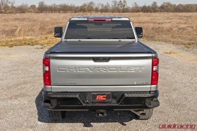 Rough Country Hard Tri-Fold Flip Up Bed Cover 6'9" Bed Chevy | GMC Silverado | Sierra 2500HD | 3500HD 20-25 - 49120651