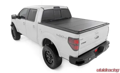 Rough Country Hard Tri-Fold Flip Up Bed Cover 5'7" Bed Ford F-150 2WD | 4WD 2004-2014 - 49214550