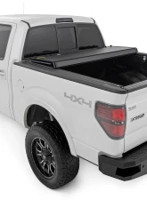 Rough Country Hard Tri-Fold Flip Up Bed Cover 5'7" Bed Ford F-150 2WD | 4WD 2004-2014                                     - 49214550 - Image 4