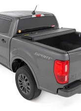 Rough Country Hard Tri-Fold Flip Up Bed Cover 5' Bed Ford Ranger 2WD | 4WD 2019-2023                                     - 49220500 - Image 5
