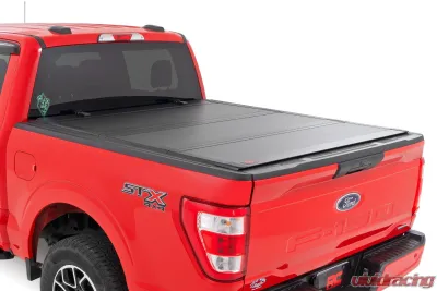 Rough Country Hard Tri-Fold Flip Up Bed Cover 5'7" Bed Ford F-150 2WD | 4WD 2015-2020 - 49220550