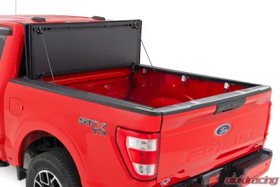 Rough Country Hard Tri-Fold Flip Up Bed Cover 5'7" Bed Ford F-150 2WD | 4WD 2015-2020 - 49220550