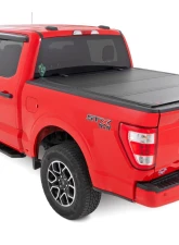 Rough Country Hard Tri-Fold Flip Up Bed Cover 5'7" Bed Ford F-150 2WD | 4WD 2015-2020                                     - 49220550 - Image 3