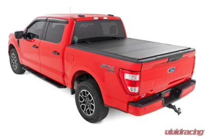 Rough Country Hard Tri-Fold Flip Up Bed Cover 5'7" Bed Ford F-150 2WD | 4WD 2015-2020 - 49220550