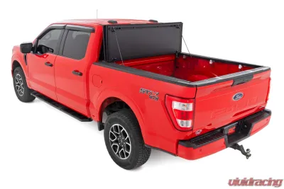 Rough Country Hard Tri-Fold Flip Up Bed Cover 5'7" Bed Ford F-150 2WD | 4WD 2015-2020 - 49220550