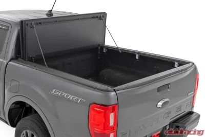 Rough Country Hard Tri-Fold Flip Up Bed Cover 6' Bed Ford Ranger 2WD | 4WD 2019-2023 - 49220600