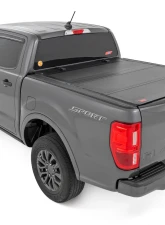 Rough Country Hard Tri-Fold Flip Up Bed Cover 6' Bed Ford Ranger 2WD | 4WD 2019-2023                                     - 49220600 - Image 3