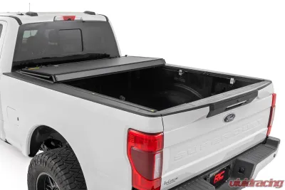 Rough Country Hard Tri-Fold Flip Up Bed Cover 6'10" Bed Ford F-250 | F-350 Super Duty 17-25 - 49220651