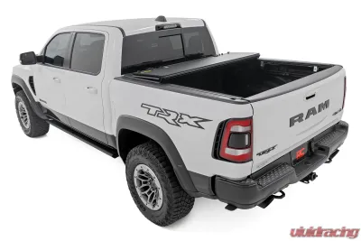 Rough Country Hard Tri-Fold Flip Up Fold Bed Cover 5'7" Bed Ram 1500 19-25 | 1500 TRX 21-24 - 49320550