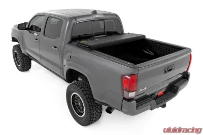 Rough Country Hard Tri-Fold Flip Up Bed Cover 6' Bed Toyota Tacoma 2WD | 4WD 2016-2023 - 49420600