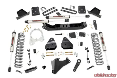 Rough Country 6" Lift Kit Diesel w/V2 Monotube Shocks 3.5in w/Factory Rear Overload Springs Ford F-250 Super Duty F-350 Super Duty 2017-2022 - 50370
