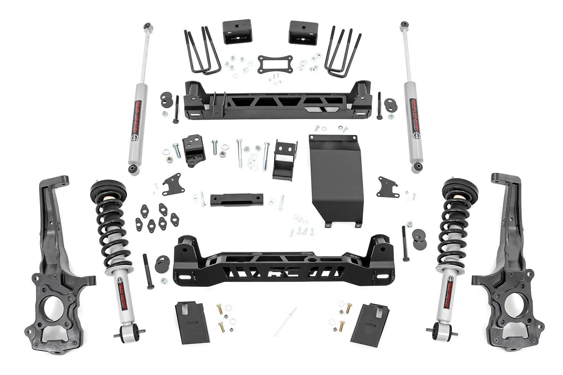 Rough Country 6" Lift Kit Lifted N3 Struts Aluminum Ford Ranger 2019-2022 - 50531