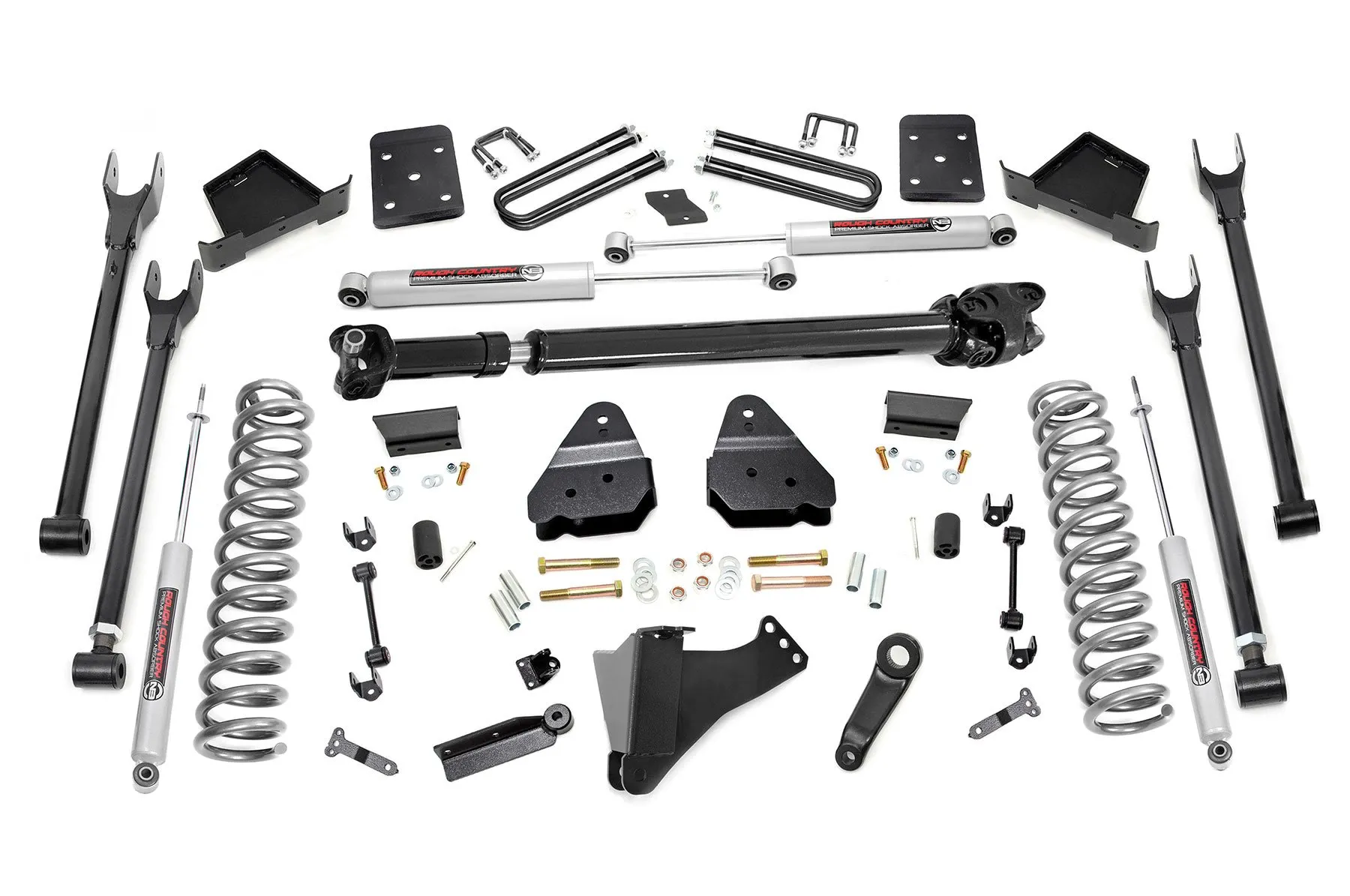 Rough Country 6" Lift Kit Diesel N3 Shocks 4in without Factory Rear Overload Springs Ford F-250 Super Duty F-350 Super Duty 2017-2022 - 50721