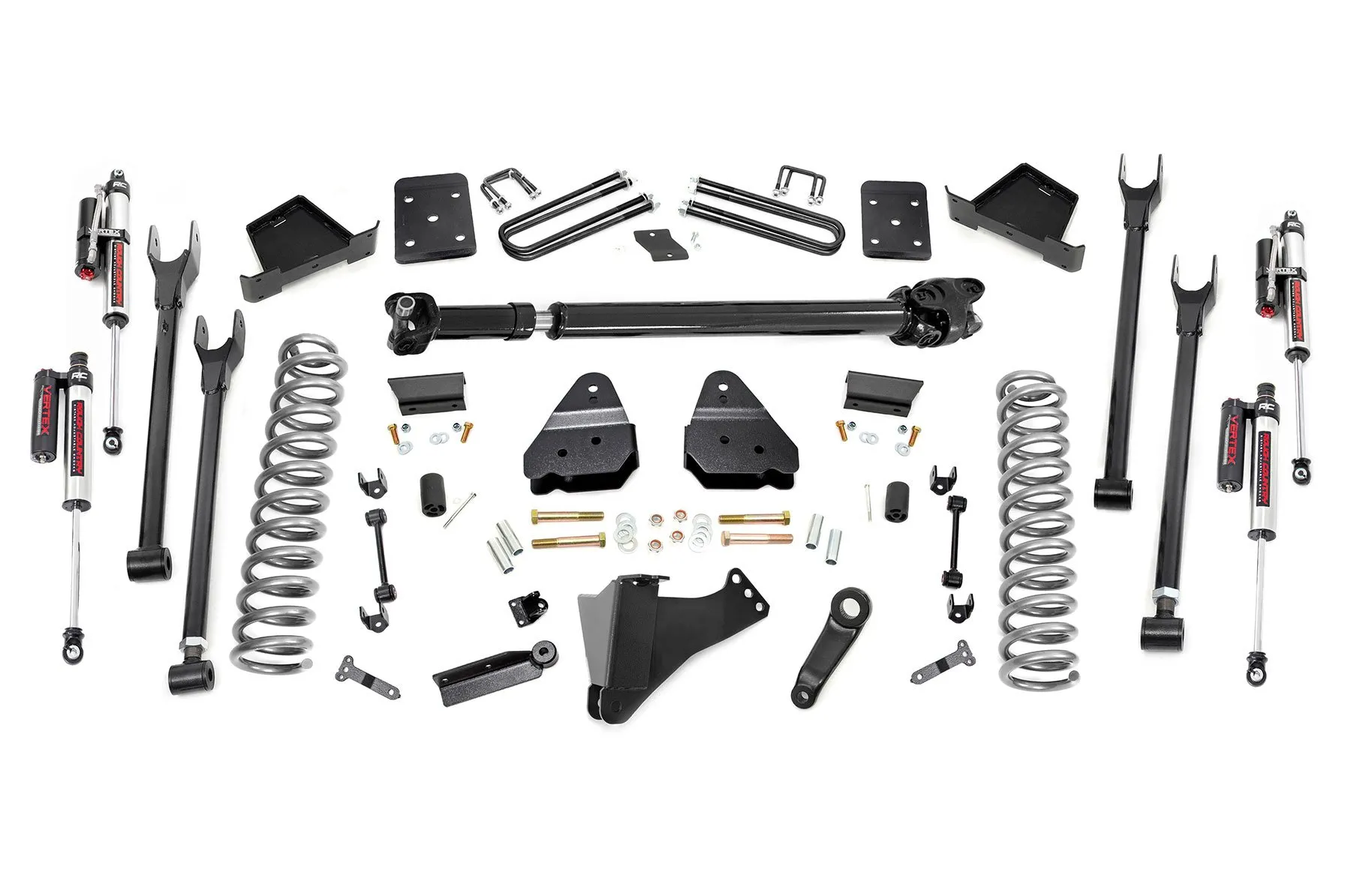 Rough Country 6" Lift Kit Diesel Vertex Reservoir Shocks 4in without Factory Rear Overload Springs Ford F-250 Super Duty F-350 Super Duty 2017-2022 - 50751