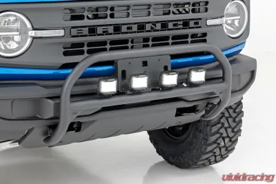 Rough Country Nudge Bar 20" Chrome LED for Ford Bronco 4WD 2021-2025, 3-Inch Steel Tubing - 51048
