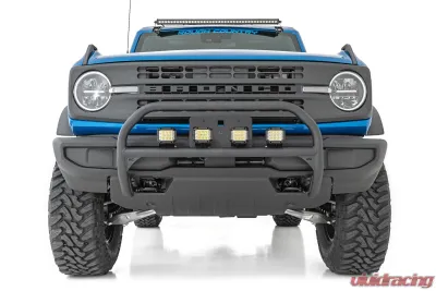 Rough Country Nudge Bar 20" Chrome LED for Ford Bronco 4WD 2021-2025, 3-Inch Steel Tubing - 51048