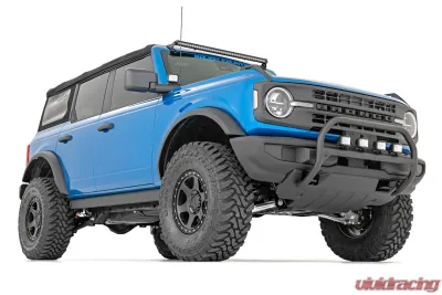 Rough Country Nudge Bar 20" Chrome LED for Ford Bronco 4WD 2021-2025, 3-Inch Steel Tubing - 51048