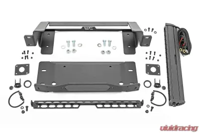Rough Country High Winch Mount All Models 20" Black Single Row LED DRL Ford Bronco 21-25 - 51068
