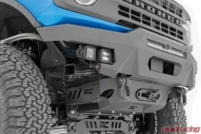 Rough Country Front Bumper High Clearance w/Black Series Amber DRL Cubes Ford Bronco 2021-2022 - 51079