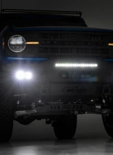 Rough Country Front Bumper High Clearance w/Black Series Amber DRL Cubes Ford Bronco 2021-2022                                     - 51079 - Image 6