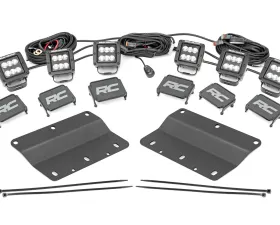 Rough Country Triple LED Fog Light Kit Black Series w/Spot Beam Ford Bronco 2021-2022