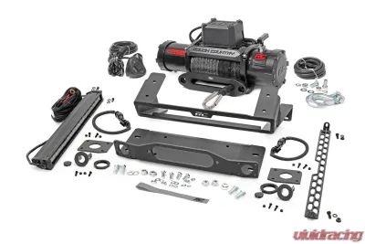 Rough Country High Winch Mount All Models 9500S 20" Black Single Row LED Ford Bronco 21-25 - 51096