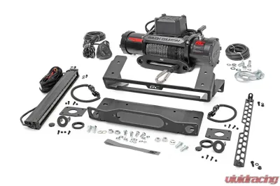Rough Country High Winch Mount All Models 12000S 20" Black Single Row LED Ford Bronco 21-25 - 51098