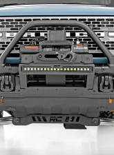 Rough Country High Winch Mount All Models 12000S 20" Black Single Row LED Ford Bronco 21-25                                     - 51098 - Image 6