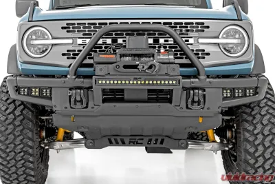 Rough Country High Winch Mount All Models 12000S 20" Black Single Row LED Ford Bronco 21-25 - 51098