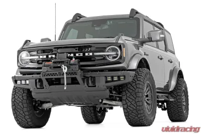 Rough Country High Winch Mount All Models 12000S 20" Black Single Row LED Ford Bronco 21-25 - 51099