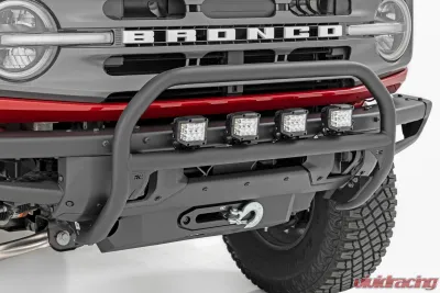 Rough Country Nudge Bar 20" Black LED for Ford Bronco 2021-2025, Steel Bull Bar - 51101