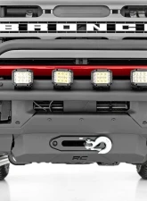Rough Country Nudge Bar 20" BLK DRL Single Row LED OE Modular Steel Ford Bronco 21-25                                     - 51102 - Image 3