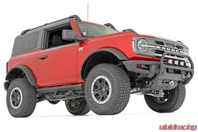 Rough Country Nudge Bar for Ford Bronco 2021-2025, 3" Wide Angle LED, Steel Construction - 51105