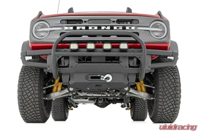 Rough Country Nudge Bar for Ford Bronco 2021-2025, 3" Wide Angle LED, Steel Construction - 51105