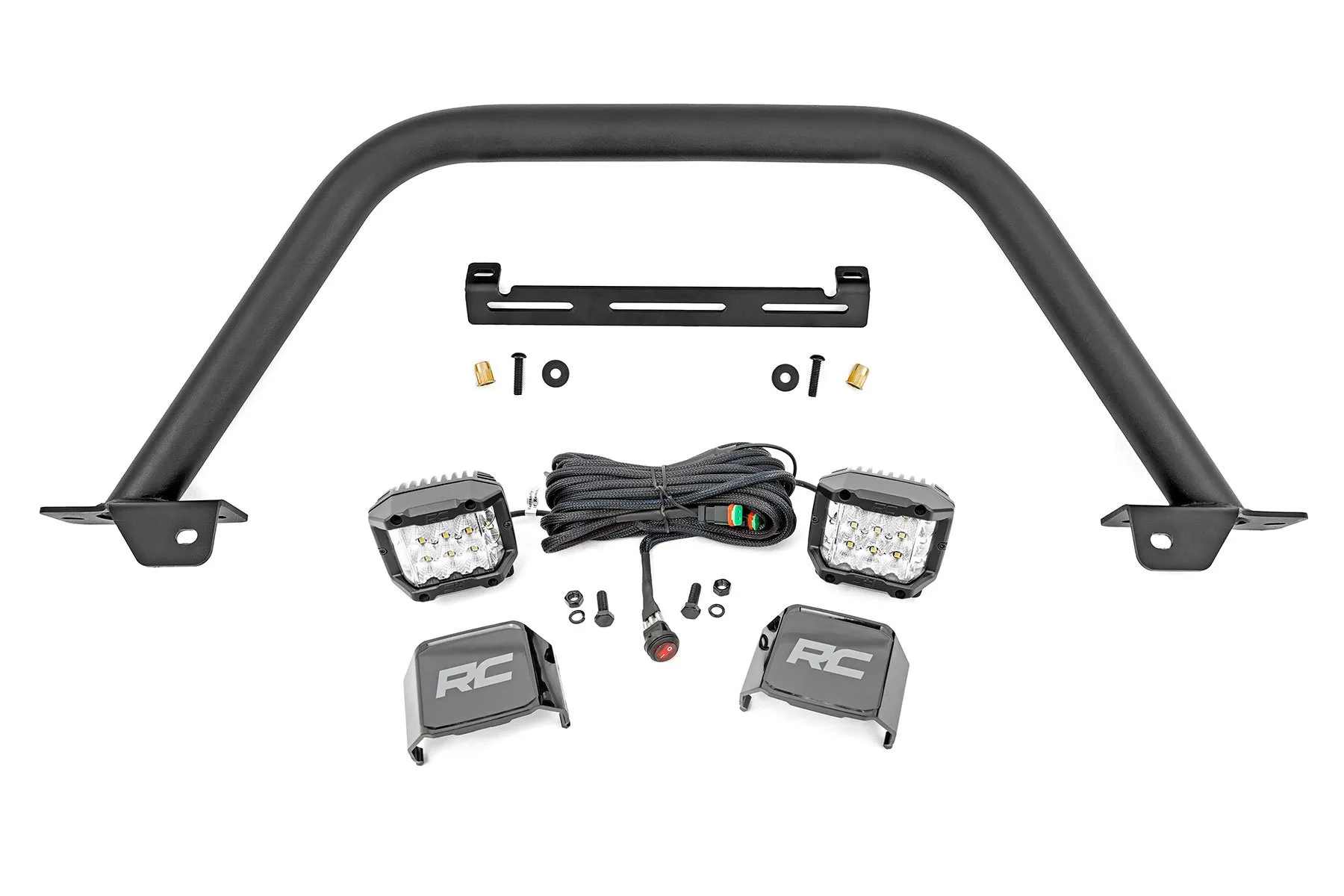 Rough Country Safari Bar 3" OSRAM Pair Wide OE Modular Steel Ford Bronco 21-25 - 51114