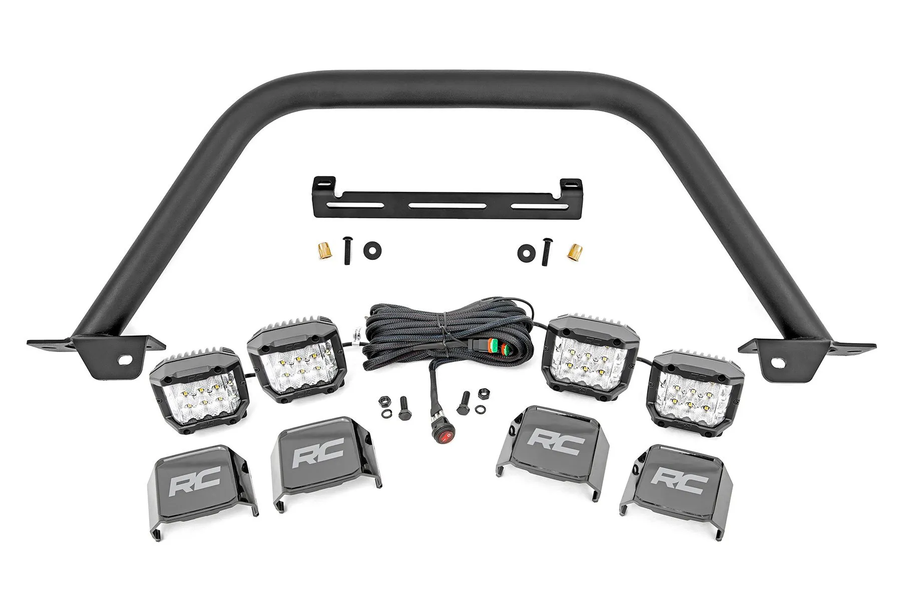 Rough Country Safari Bar 3" OSRAM Quad Wide OE Modular Steel Ford Bronco 21-25 - 51115