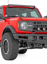 Rough Country Light Bar Mount 3.5" Round LED Quad Black Amber DRL OE Modular Steel Ford Bronco 21-24                                     - 51136 - Image 3