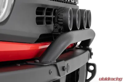 Rough Country Light Bar Mount 3.5" Round LED Quad Black Amber DRL OE Modular Steel Ford Bronco 21-24 - 51136