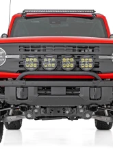Rough Country Light Bar Mount for 2021-2024 Ford Bronco, 6.5" Round LED, Steel Construction                                     - 51137 - Image 4