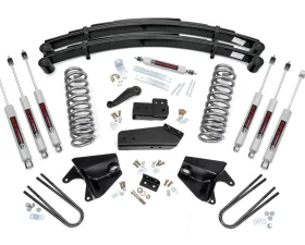 Rough Country 4 Inch Lift Kit Quad Front Shocks Rear Springs