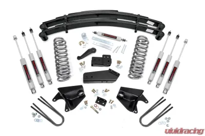 Rough Country 4 Inch Lift Kit Quad Front Shocks Rear Springs - 520B33